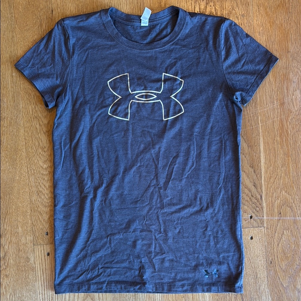 Under Armour Gray T-Shirt with Logo, Women’s XS